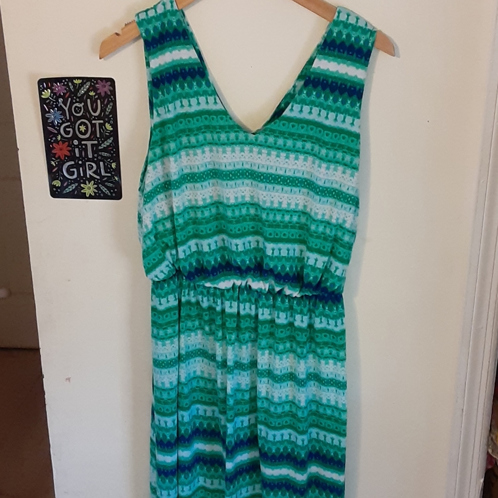 Turquoise Maxi Dress - Picture 3 of 4